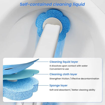 Toilet Brush Disposable Wall Mounted Toilet Brush with Extended Handle Cleaning Set Replacement Head Wc Accessories Toilet Brush