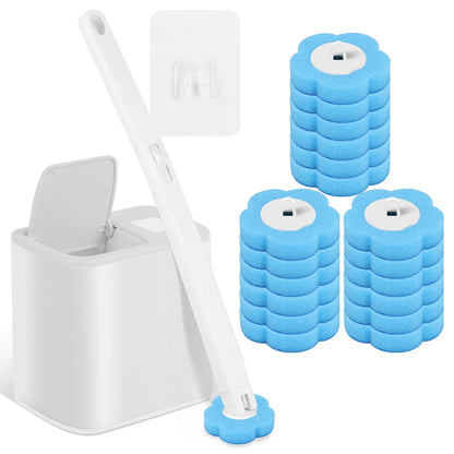 Toilet Brush Disposable Wall Mounted Toilet Brush with Extended Handle Cleaning Set Replacement Head Wc Accessories Toilet Brush