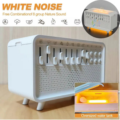 Transform Your Space with the 4-in-1 HIFI Bluetooth Speaker: LED Night Light, White Noise Sleep Aid, and Humidifier!