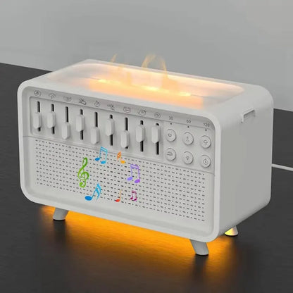 Transform Your Space with the 4-in-1 HIFI Bluetooth Speaker: LED Night Light, White Noise Sleep Aid, and Humidifier!