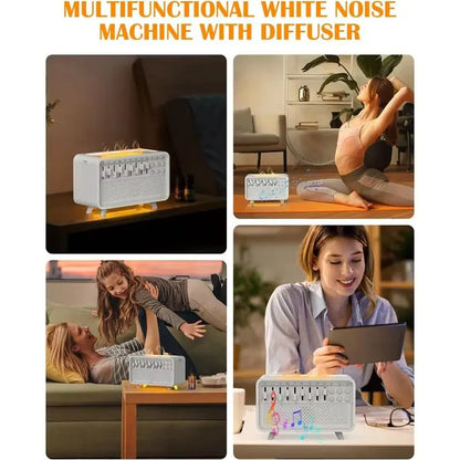 Transform Your Space with the 4-in-1 HIFI Bluetooth Speaker: LED Night Light, White Noise Sleep Aid, and Humidifier!
