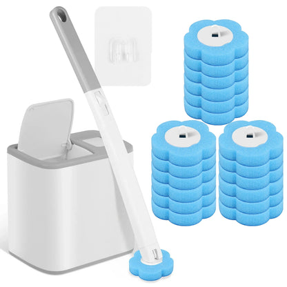Toilet Brush Disposable Wall Mounted Toilet Brush with Extended Handle Cleaning Set Replacement Head Wc Accessories Toilet Brush